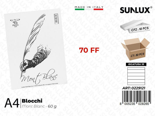 Blocchi Mont Blanc A4 70FF 1R