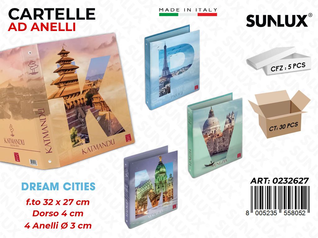 Cartelle Ad Anelli Dream Cities F.to 27*32CM