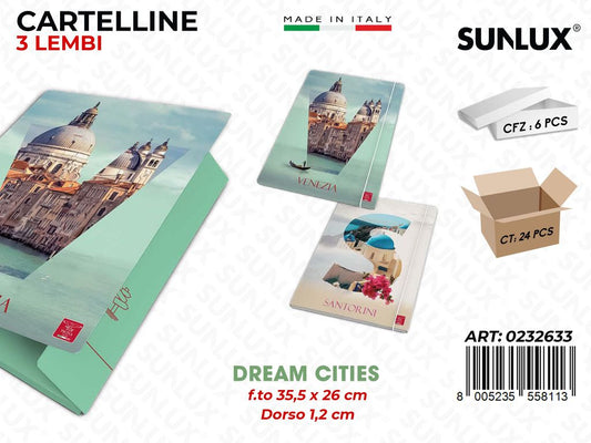 Cartelle 3 Lembi Dream Cities F.to 25.5*36 Cm