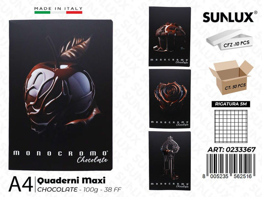 MAXI QUADERNI A4 RIG.5M CHOCOLATE 100GR