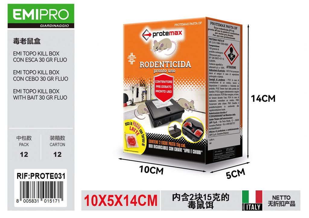 Topo Kill Box Con Esca 30 Gr Fluo