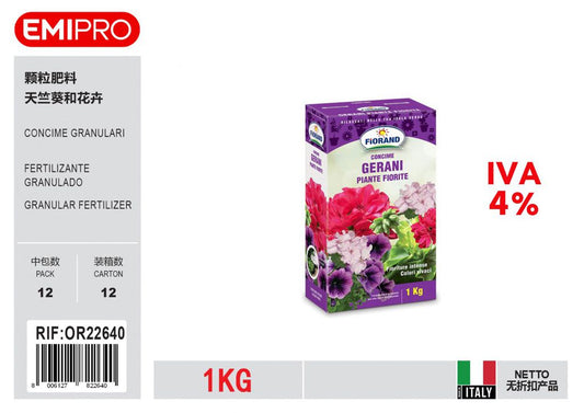CONCIME GRANULARI GERANI E PIANTE FIORITE 1KG