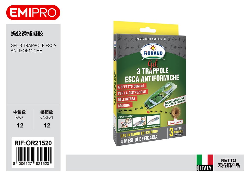 Gel 3 Trappole Esca Antiformiche
