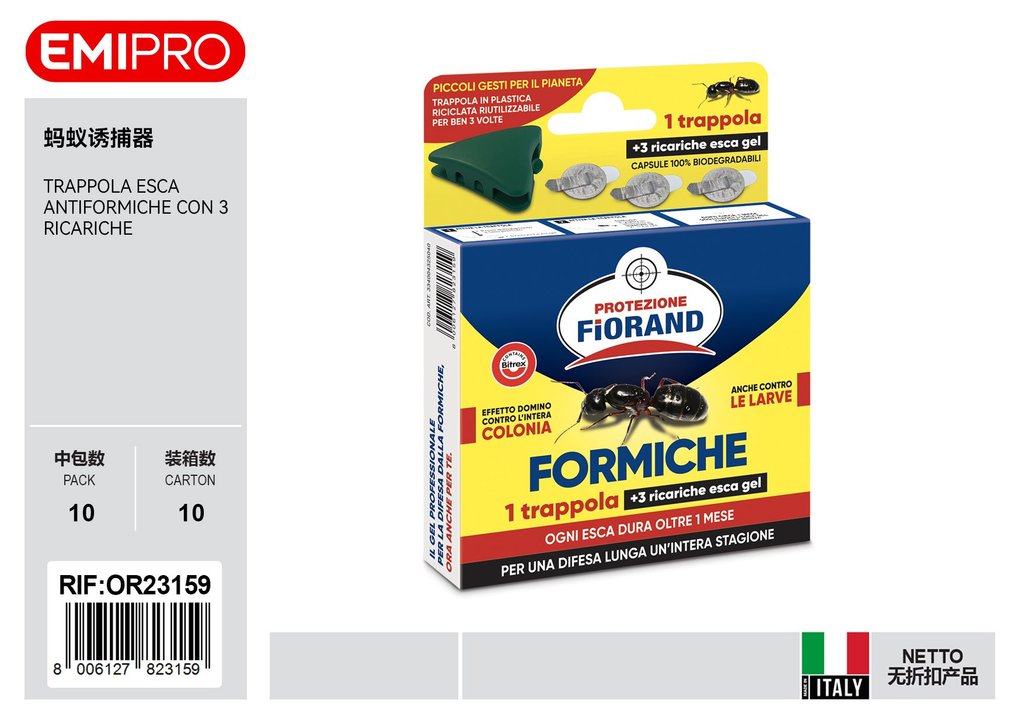 Trappola Esca Antiformiche Con 3 Ricariche