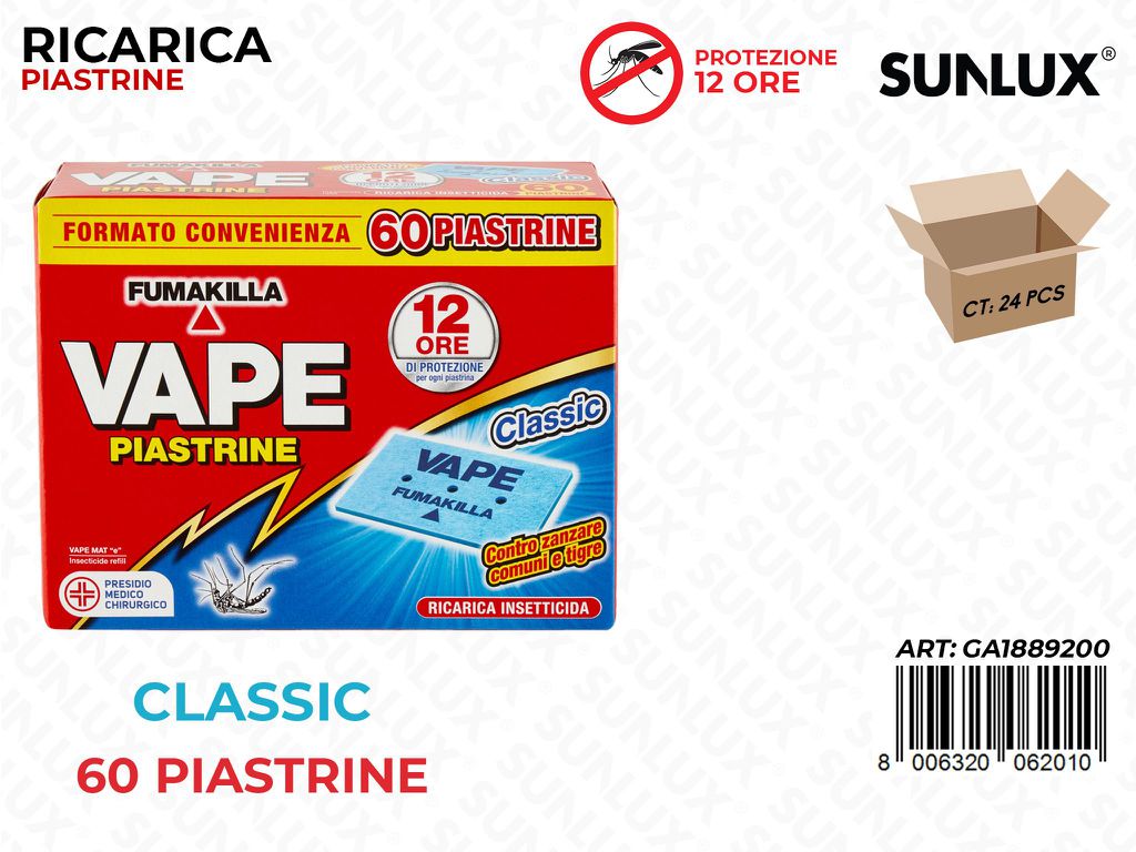 Vape Piastrine Ric. Classic 60PCS 12ORE