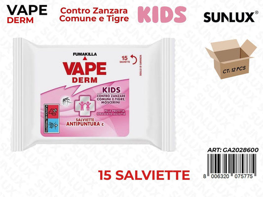 Vape Salviette Kids Antipuntura 15PCS