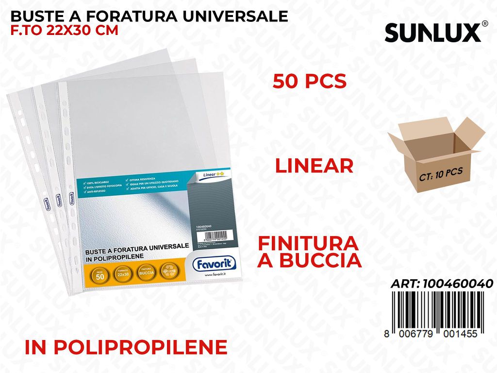 Buste Tran. Fav. Buccia 50/Pz Linear