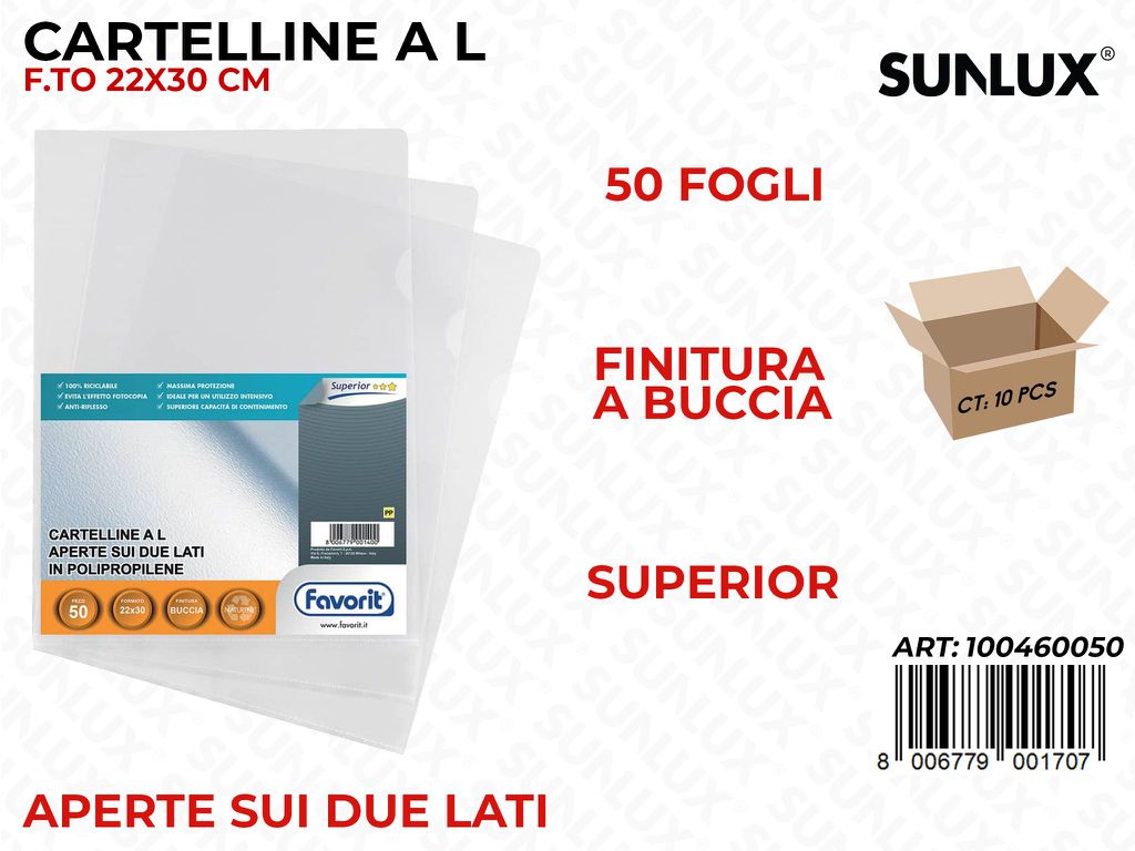 Fav. Cartelline L 50/Pz Buccia Superior