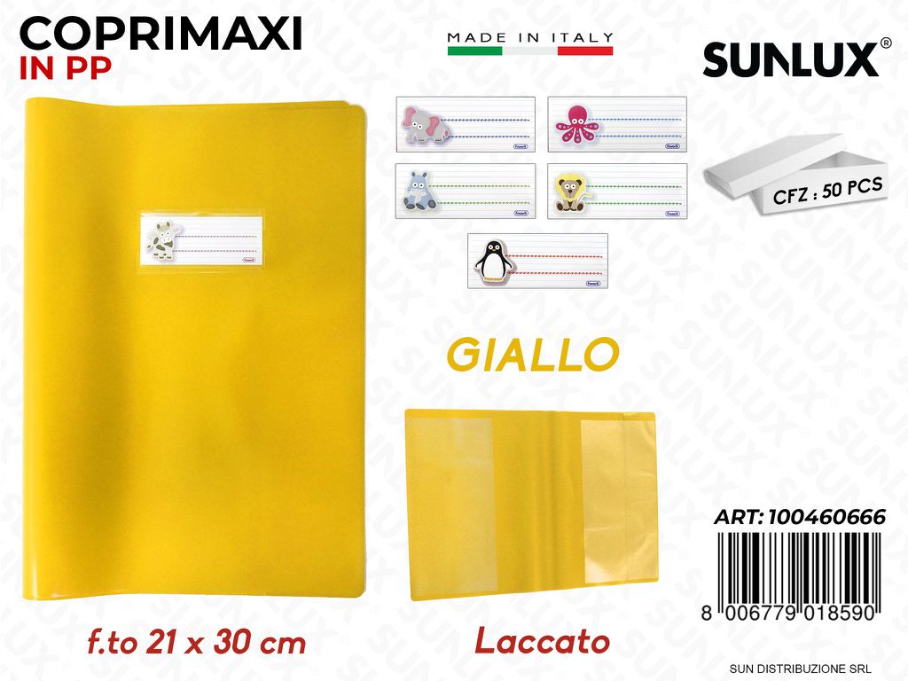 Coprimaxi Pp Laccato Giallo 21*30CM c/ETIC.