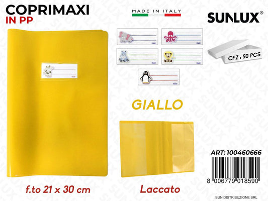 Coprimaxi Pp Laccato Giallo 21*30CM c/ETIC.