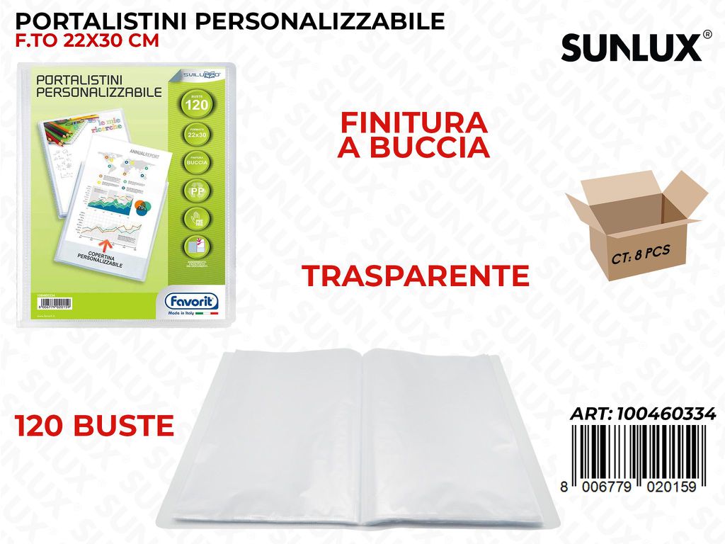 Portalis. Fav. Per. 120 Buste Buccia 22*30CM
