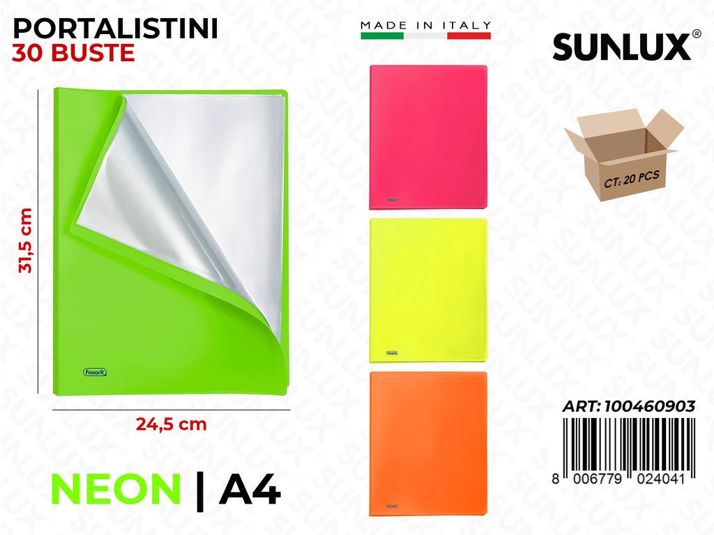 Fav. P. Listini Neon 22*30 30BUSTE
