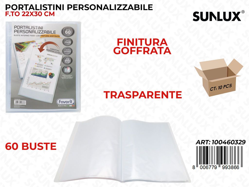 Portalis. Fav. Per. 60 Buste Goffrata 22*30CM