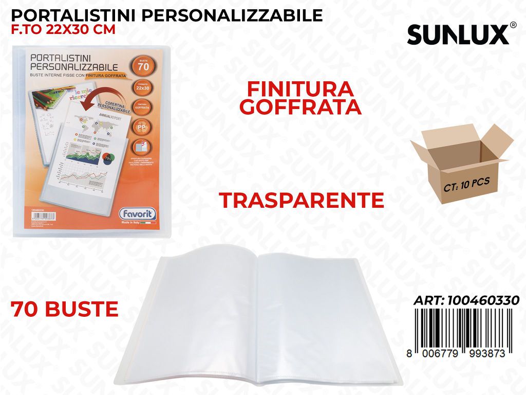 Portalis. Fav. Per. 70 Buste Goffrata 22*30CM