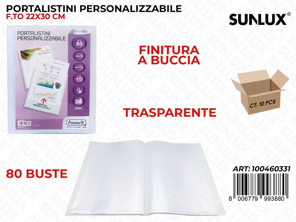 Portalis. Fav. Per. 80 Buste Buccia 22*30CM