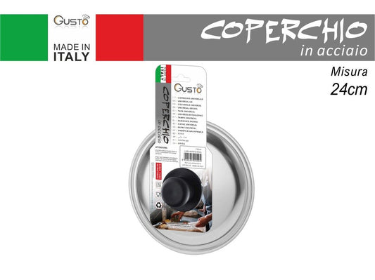 Gusto Coperchio Inox Cm24 Made in Italy