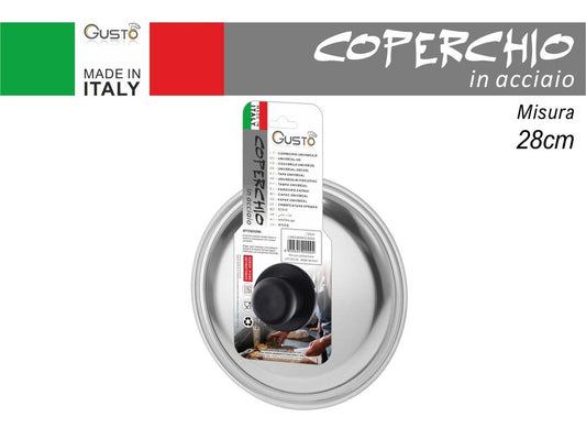 Gusto Coperchio Inox Cm28 Made in Italy
