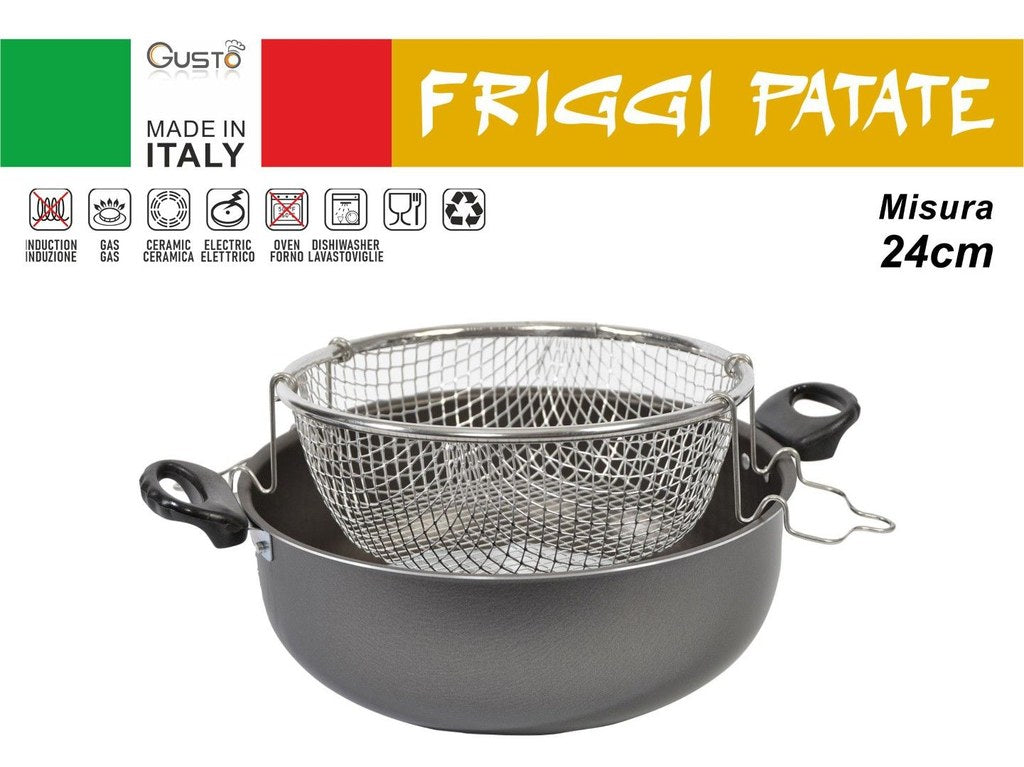 Pentola Friggi Patate Cm24
