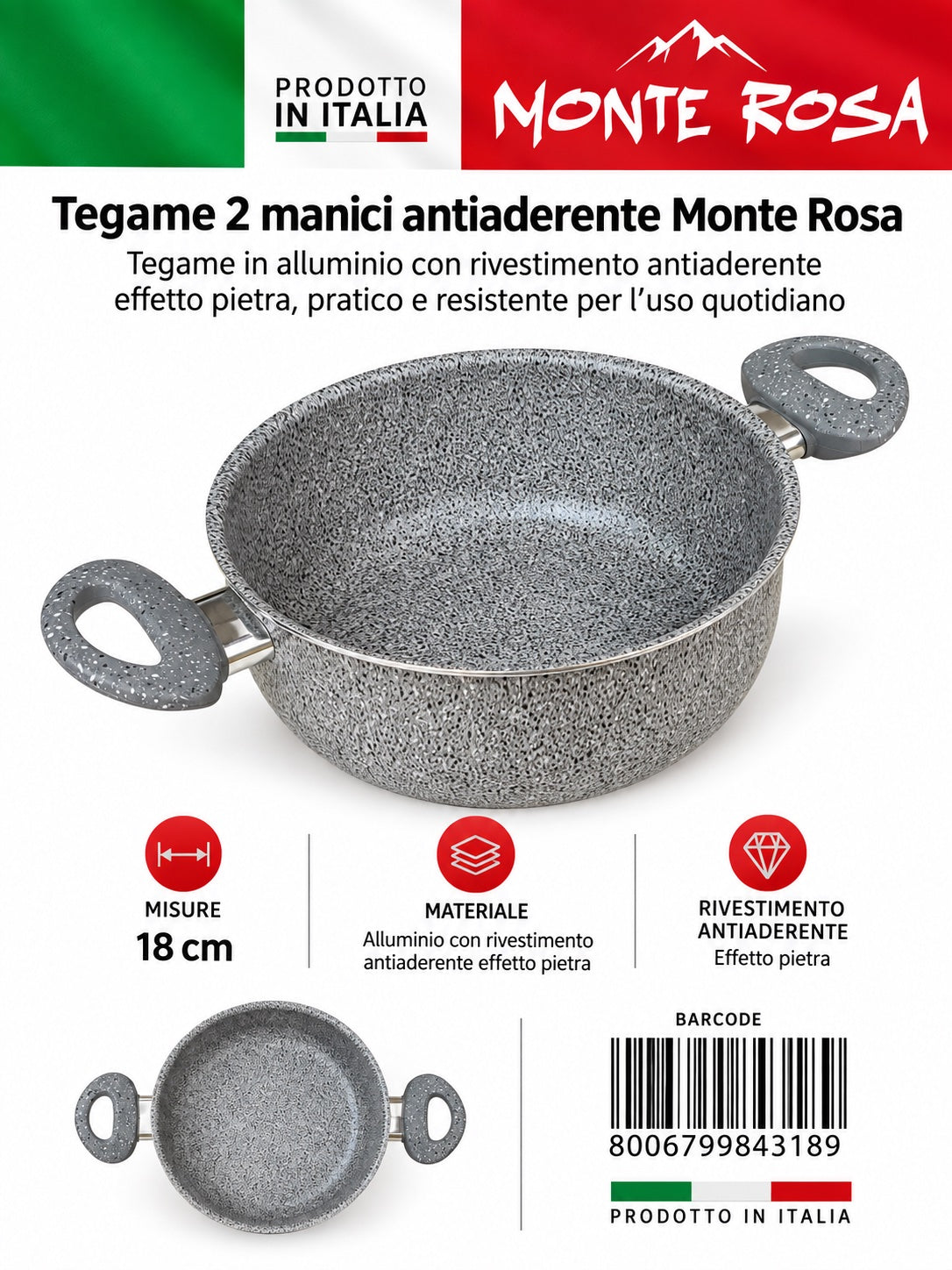 Linea.monterosa Casseruola Cm18