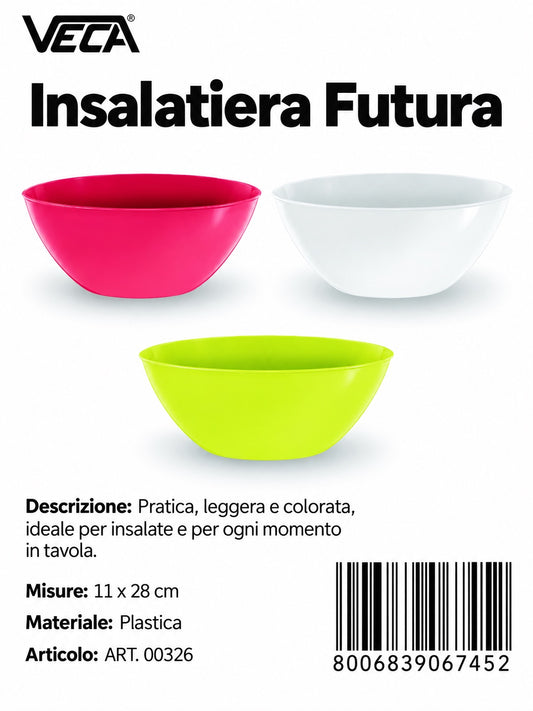 00 Insalatiera Futura 28Cm 30P Ass (Bco-Cgr-Cbl-Crd)