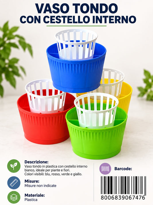 Scolaposate Rotondo 13Cm 24P Ass (Bco-Cgr-Cbl-Crd)
