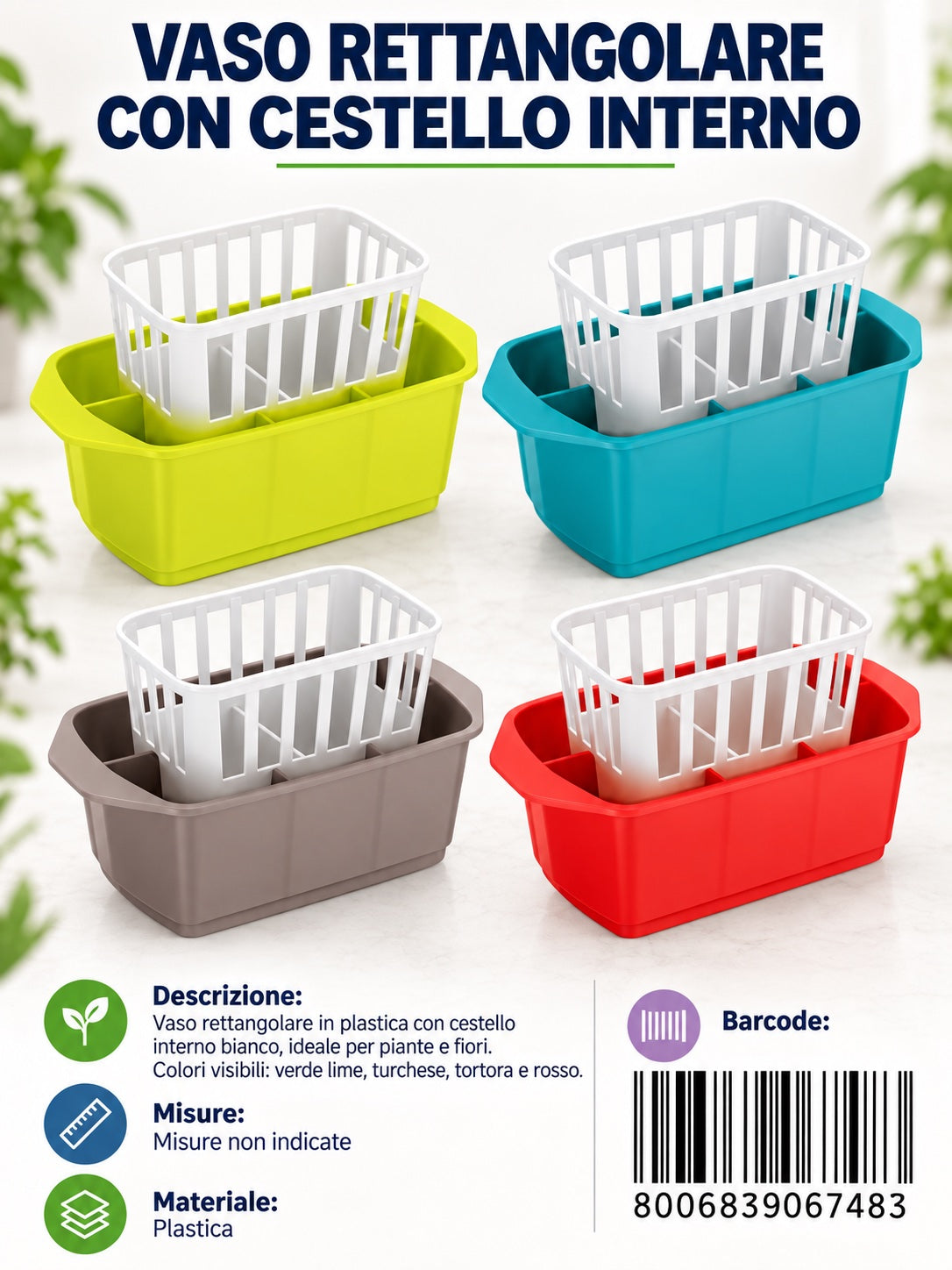 Scolaposate 24Cm Rett. 24P Ass (Bco-Cgr-Cbl-Crd)