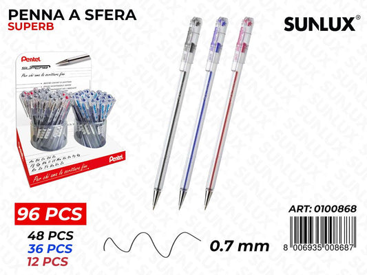 Esp. Penna a Sfera Superb col . Ass. 0.7MM