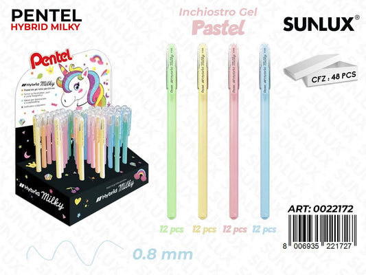 Esp. Pentel Hybrid Milky Gel Pastel 0.8MM