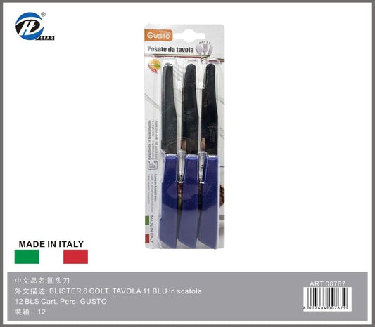 Blister 6 Colt. Tavola 11 Blu In Scatola 12 Bls Cart. Pers. Gusto