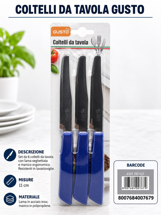 Blister 6 Colt. Tavola 11 Blu In Scatola 12 Bls Cart. Pers. Gusto