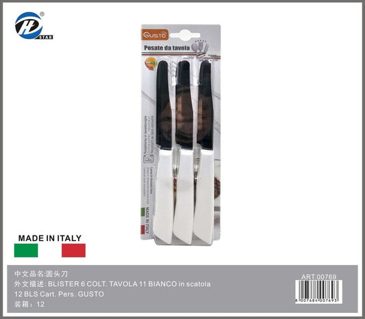 Blister 6 Colt. Tavola 11 Bianco In Scatola 12 Bls Cart. Pers. Gusto