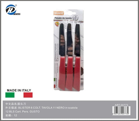 Blister 6 Colt. Tavola 11 Rosso In Scatola 12 Bls Cart. Pers. Gusto
