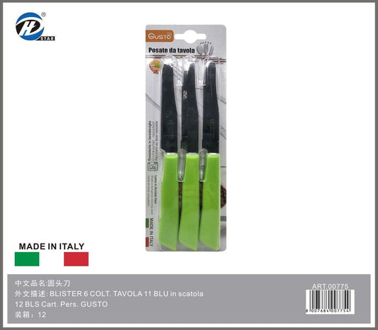 Blister 6 Colt. Tavola 11 Verde In Scatola 12 Bls Cart. Pers. Gusto