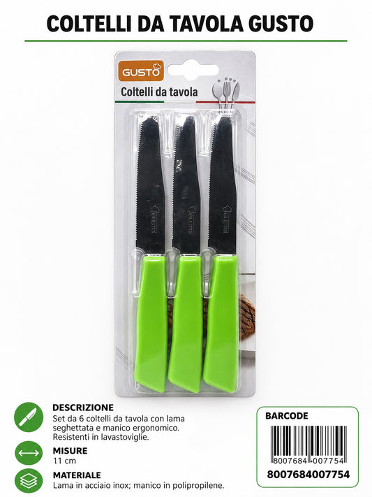 Blister 6 Colt. Tavola 11 Verde In Scatola 12 Bls Cart. Pers. Gusto