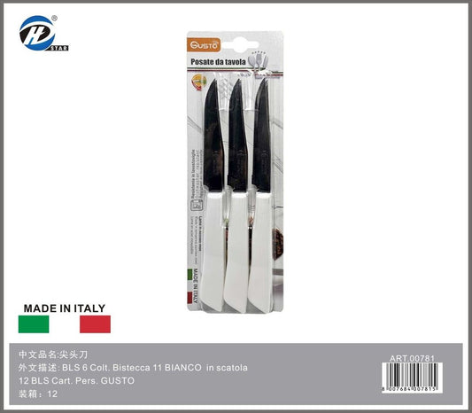 Bls 6 Colt. Bistecca 11 Bianco In Scatola 12 Bls Cart. Pers. Gusto