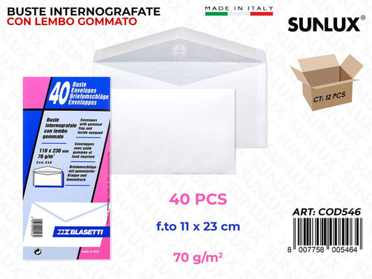 Buste Pack Bianco 40PCS 70GR 11*23CM