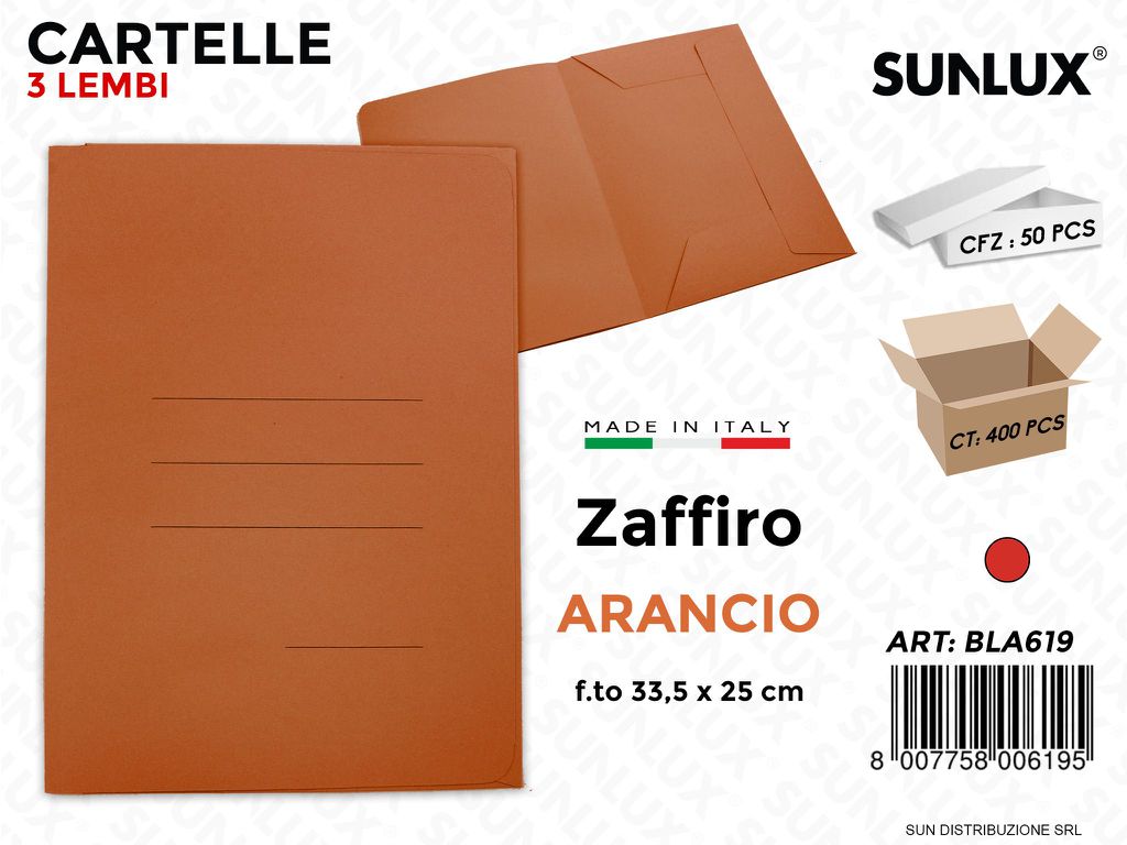 Cartelle 3L Zaffiro Arancio 33.5*25CM