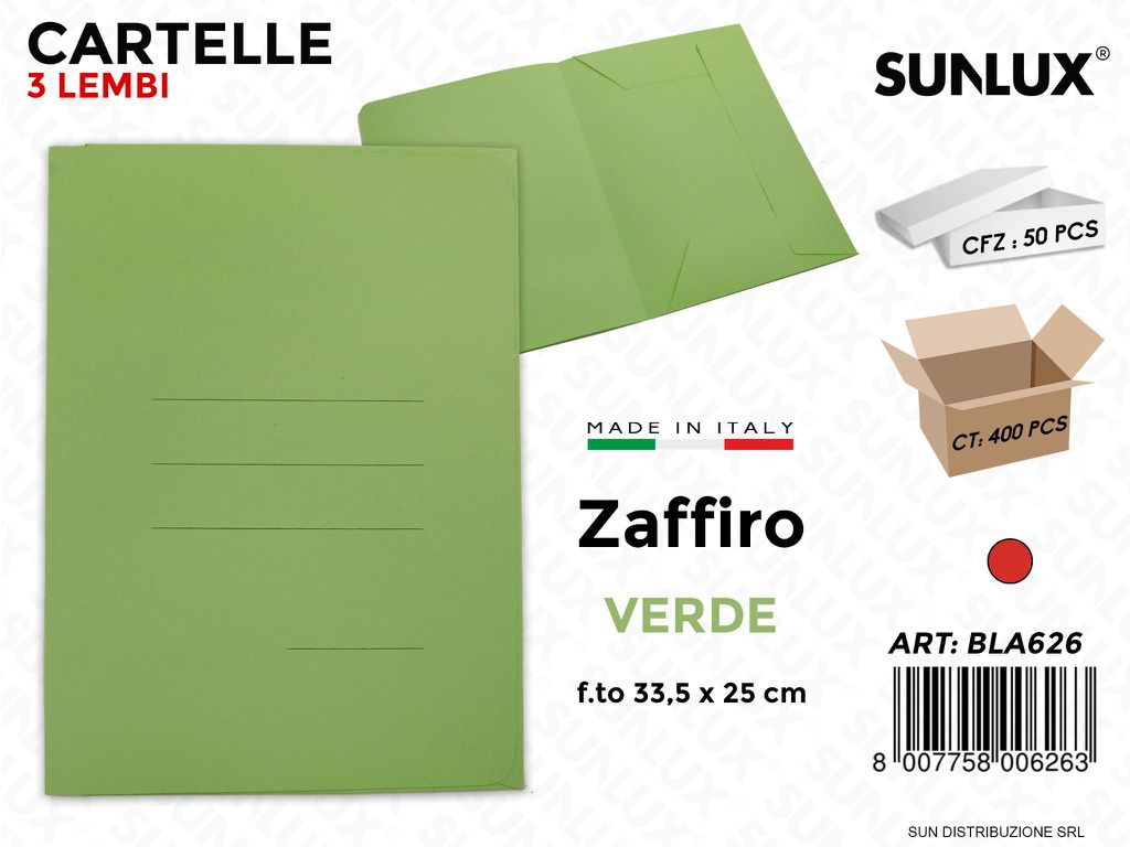 Cartelle 3L Zaffiro Verde 33.5*25CM