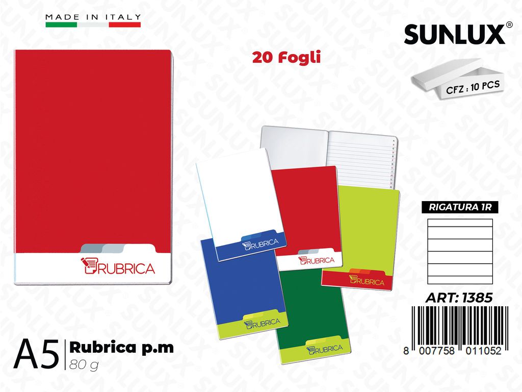 1R Bla. Rubriche Ass. 20FF 80GR F.to A5