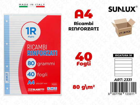 1R Bla. Ricambi Rinf. 40FF 80GR A4