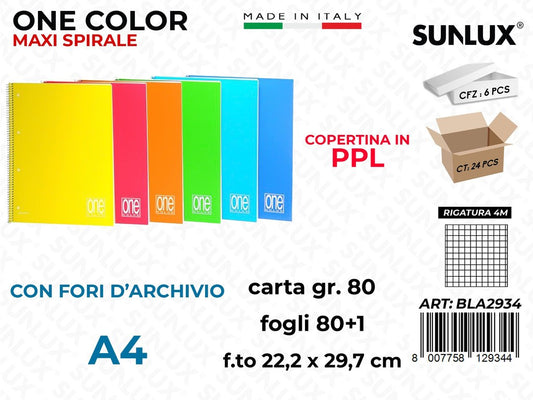 4M Bla Maxi One Color Spir. 80FF 80GR A4
