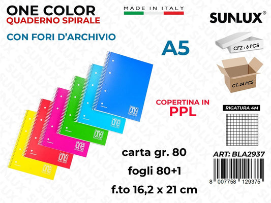 4M Bla Maxi One Color Spir. 80FF 80GR A5