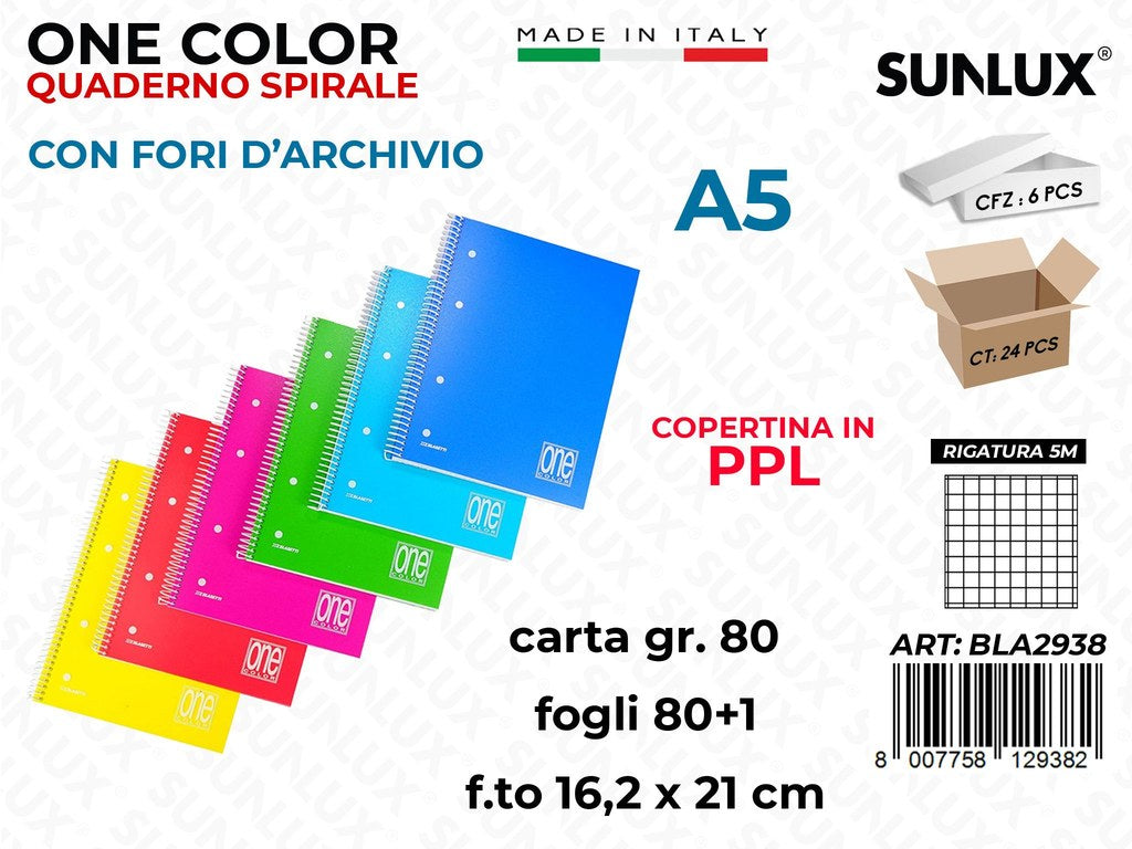 5M Bla Maxi One Color Spir. 80FF 80GR A5