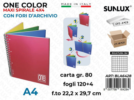 5M Bla Maxi One Color 4X4 Spirale 80GR