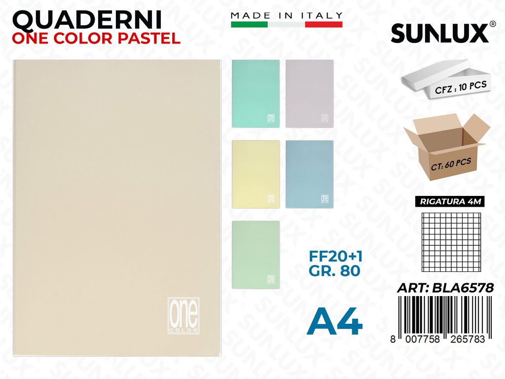 One Color Maxi Pastel FSC80 4M