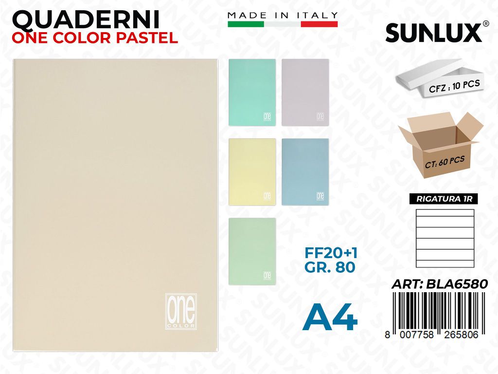 One Color Maxi Pastel FSC80 1R