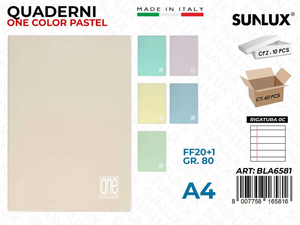One Color Maxi Pastel FSC80 0C
