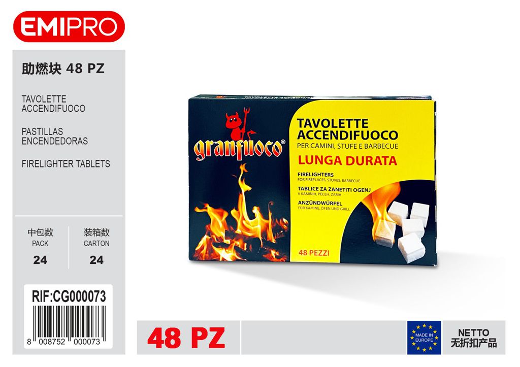 48Pz Tavolette Accendifuoco Classico