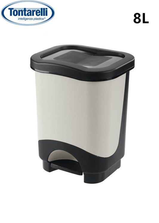 Pattumiera 8L Idea Nera+secchio