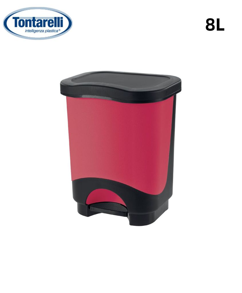 Pattumiera 8L Idea Nera+secchio Cilieg